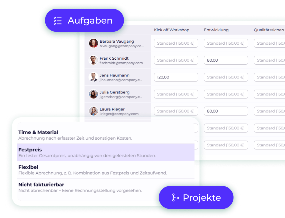 Individuelle Abrechnungseinstellungen 1