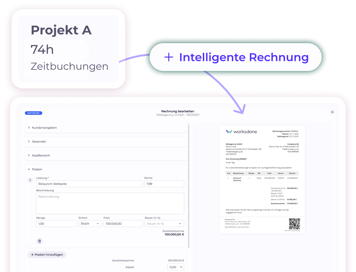 Intelligente Rechnungen erstellen2