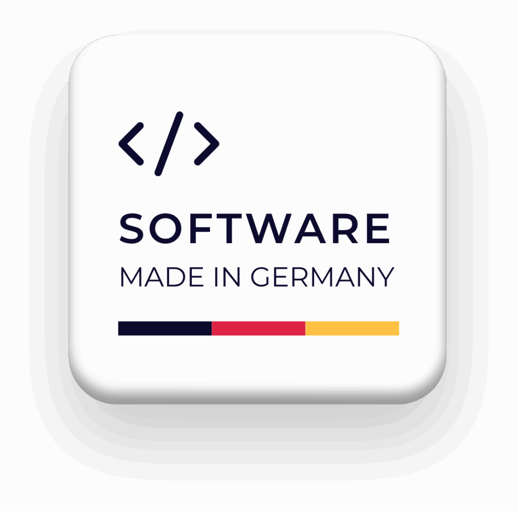 Abzeichen: Worksdone und Awi ist Software made in Germany
