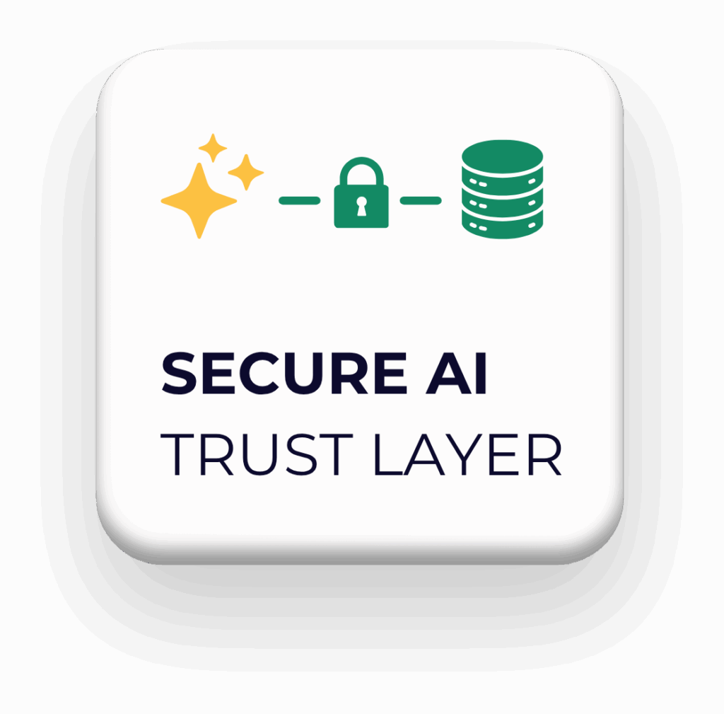 Abzeichen "Secure AI" durch Verwendung eines Trust Layers